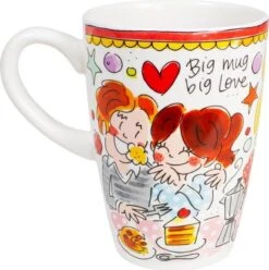 Blond Amsterdam Even Bijkletsen Beker XL 500 Ml - Rode Rand -Blond Amsterdam 1195x1200