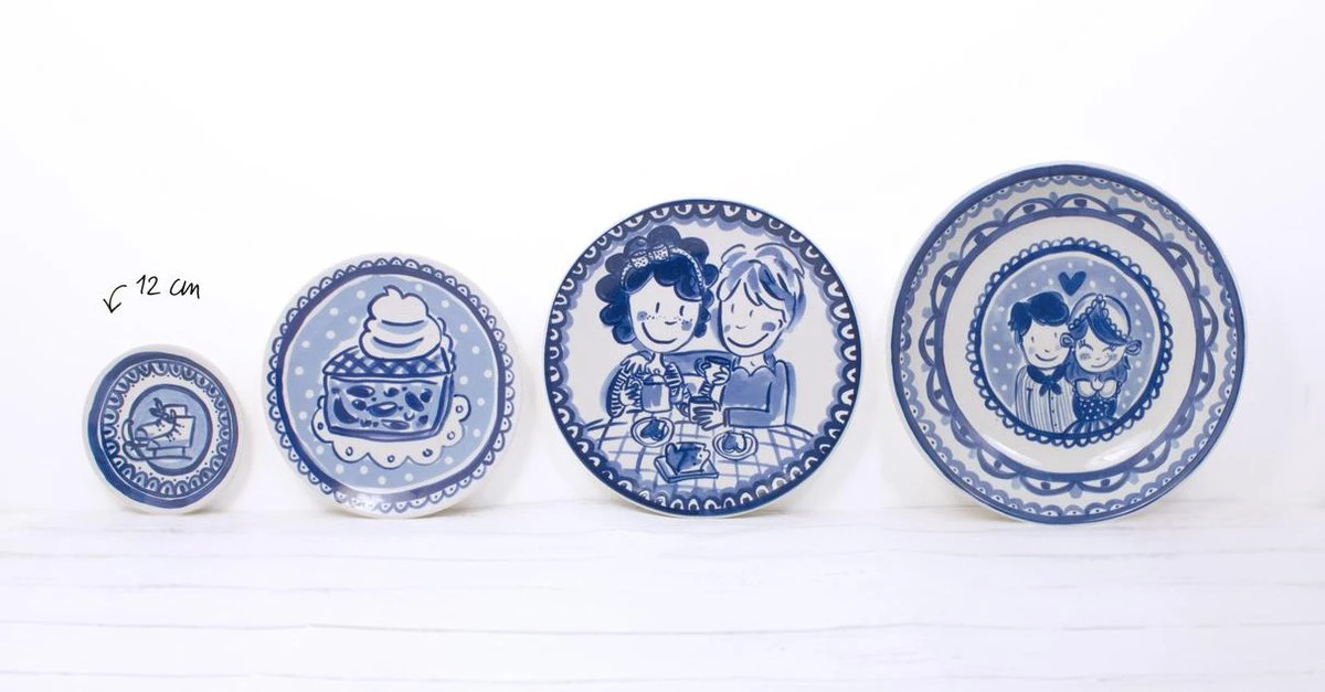 Blond Amsterdam - Delfts Blond - Petit Four - Jongen - Ø 12 Cm 3 Blond Amsterdam - Delfts Blond - Petit Four - Jongen - Ø 12 Cm - Afbeelding 2