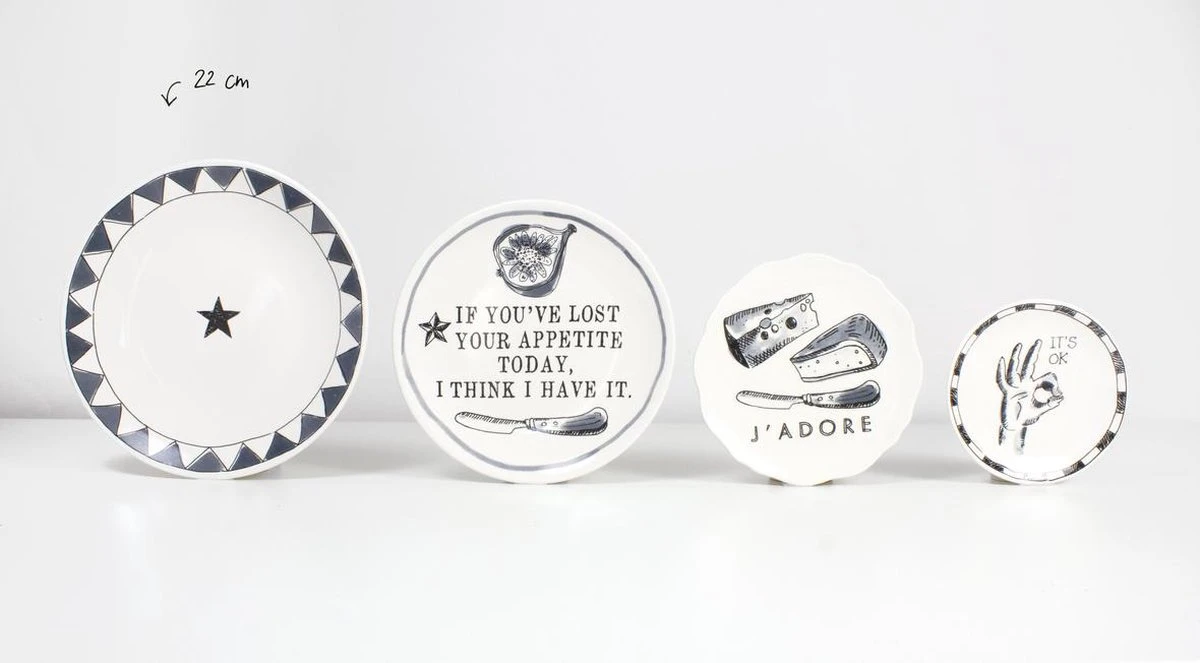 Blond Amsterdam - X Noir - Bord - I Licked - Ø 22 Cm 7 Blond Amsterdam - X Noir - Bord - I Licked - Ø 22 Cm - Afbeelding 5